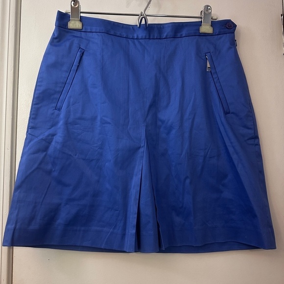 Ralph Lauren Golf Women’s Blue Cotton Skirt Size 8 with Side Zipper Pockets - Picture 3 of 12